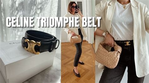 celine triomphe belt size guide.